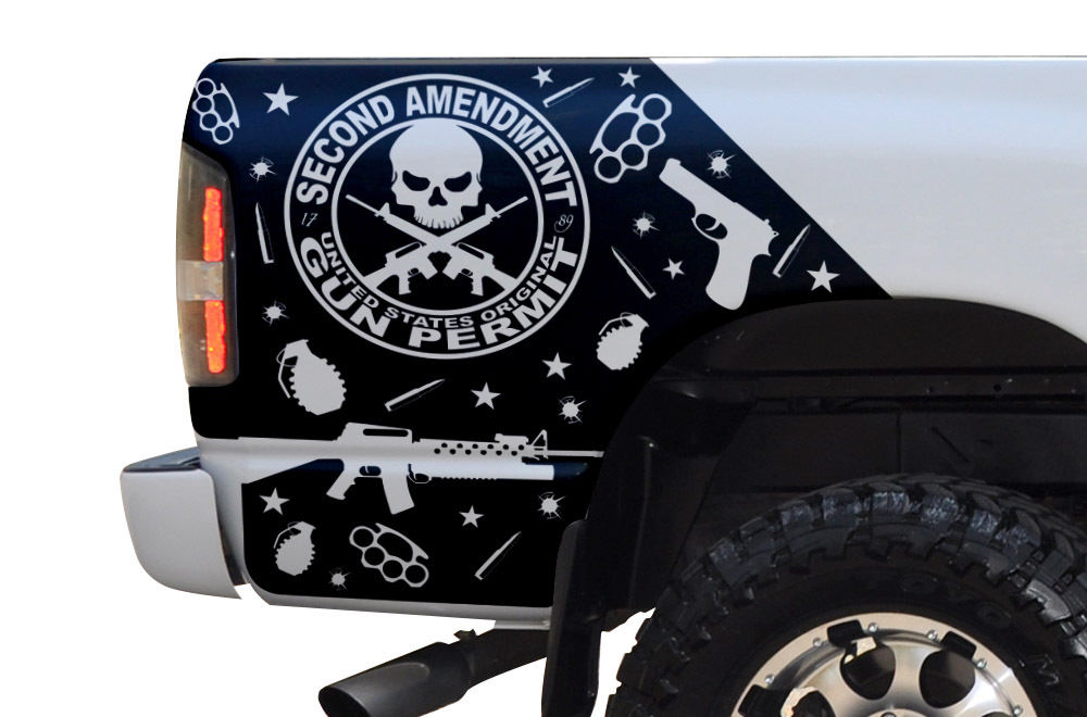 Custom 2nd Amendment Body Graphics Decal Kit - Click Image to Close